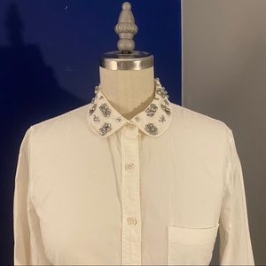 Embellished j crew Oxford